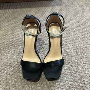 BLACK heels size 35 high 22cm NEW